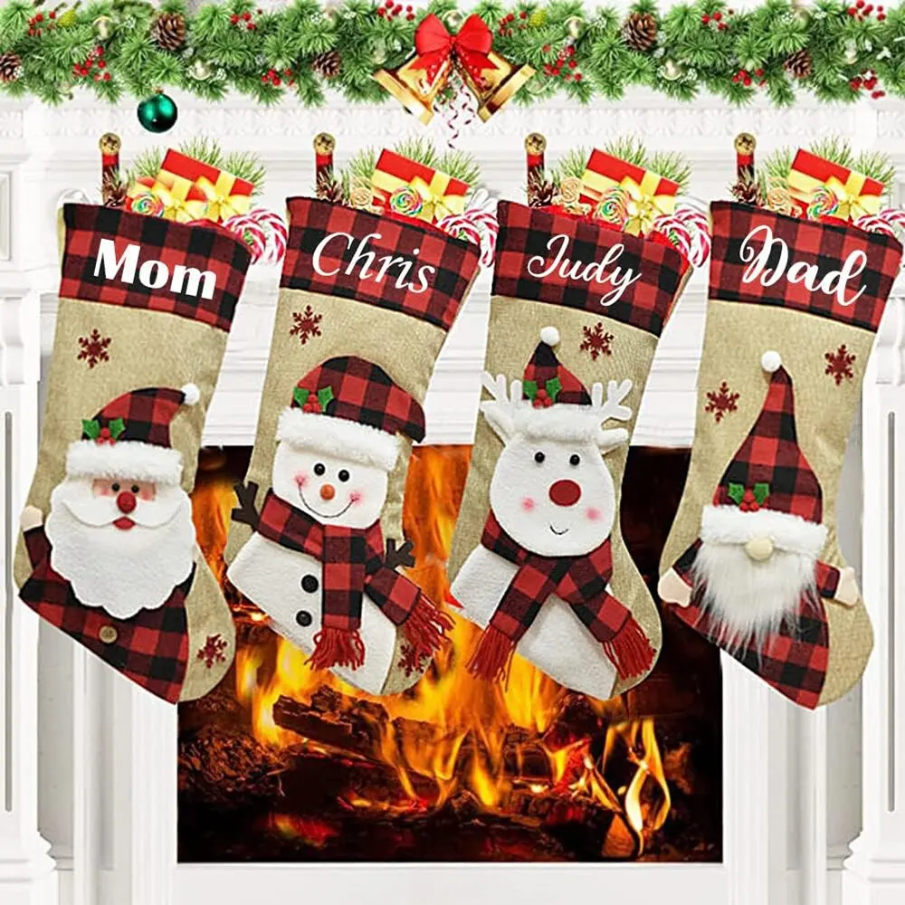 Christmas Stocking Hanging - Medias navideñas para decoración de Año