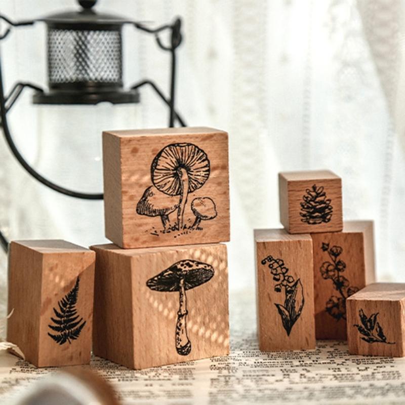 Gift Box Wrap Set - Juego sellos para tarjetas, bloques madera