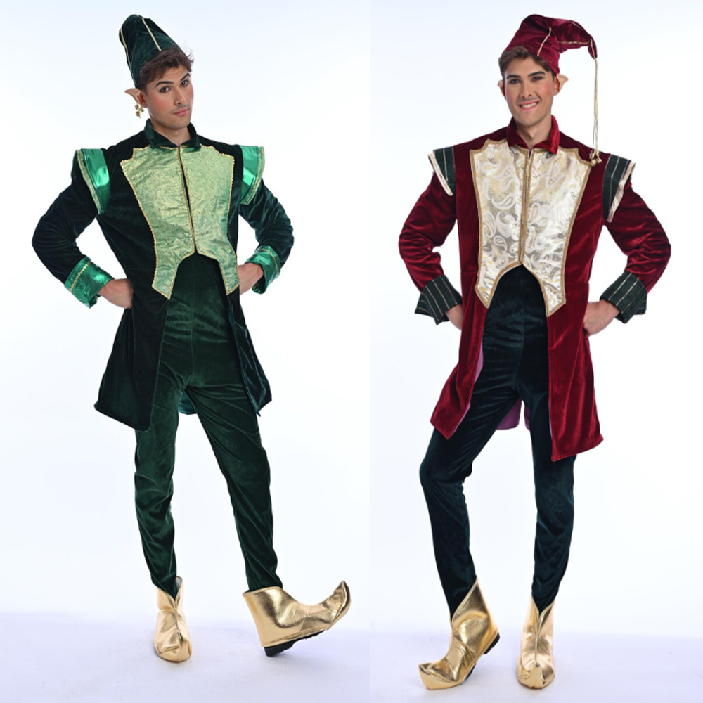Elf Costume Christmas - Traje de Lujo de Terciopelo de