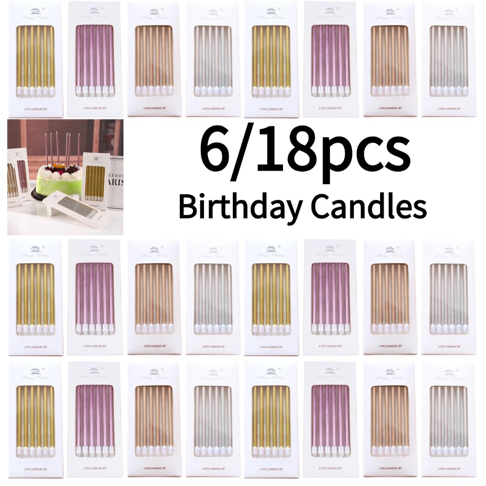 Holiday Candle Set - 6/18 Uds. Velas de cumpleaños de