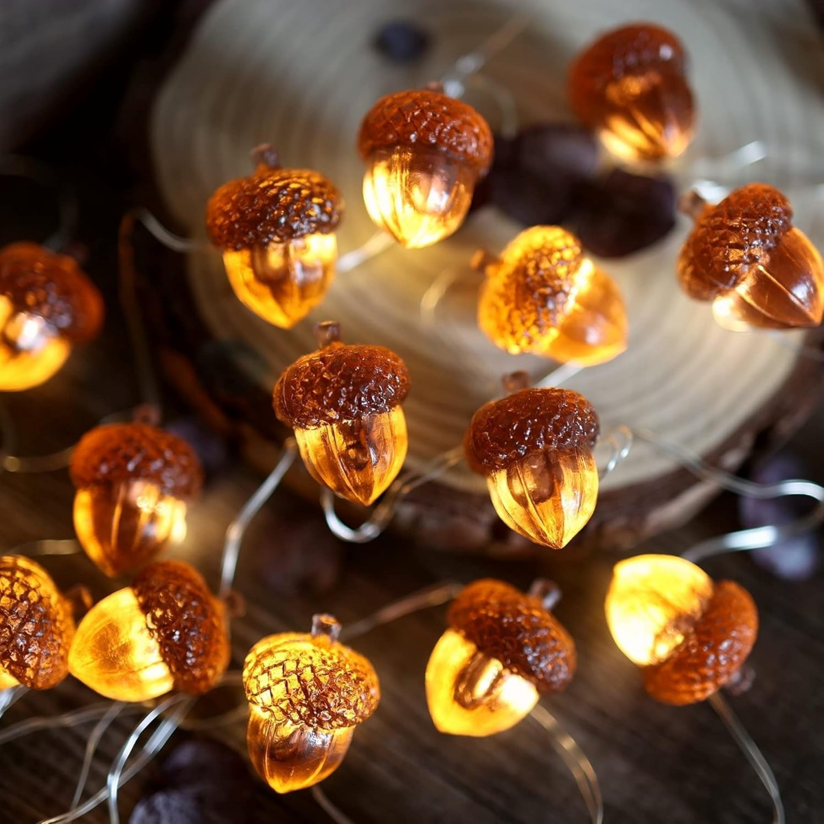 Led Fairy String Lights - Guirnalda de luces LED de bellota,