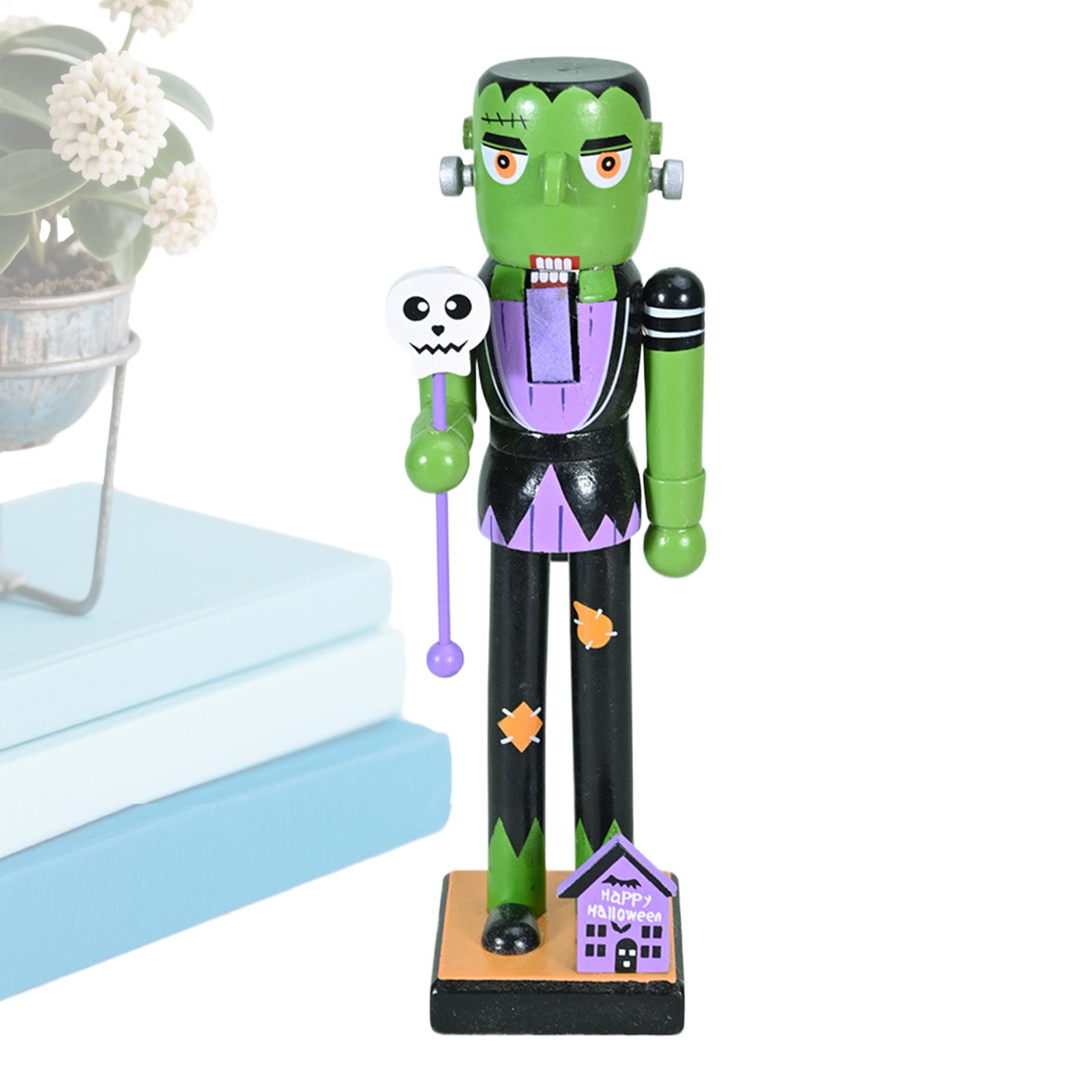 Nutcracker Figurine - Cascanueces de madera para Halloween, decoración