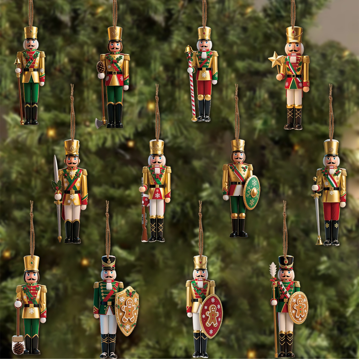 Nutcracker Figurine - 12 Uds. De Cascanueces de Navidad