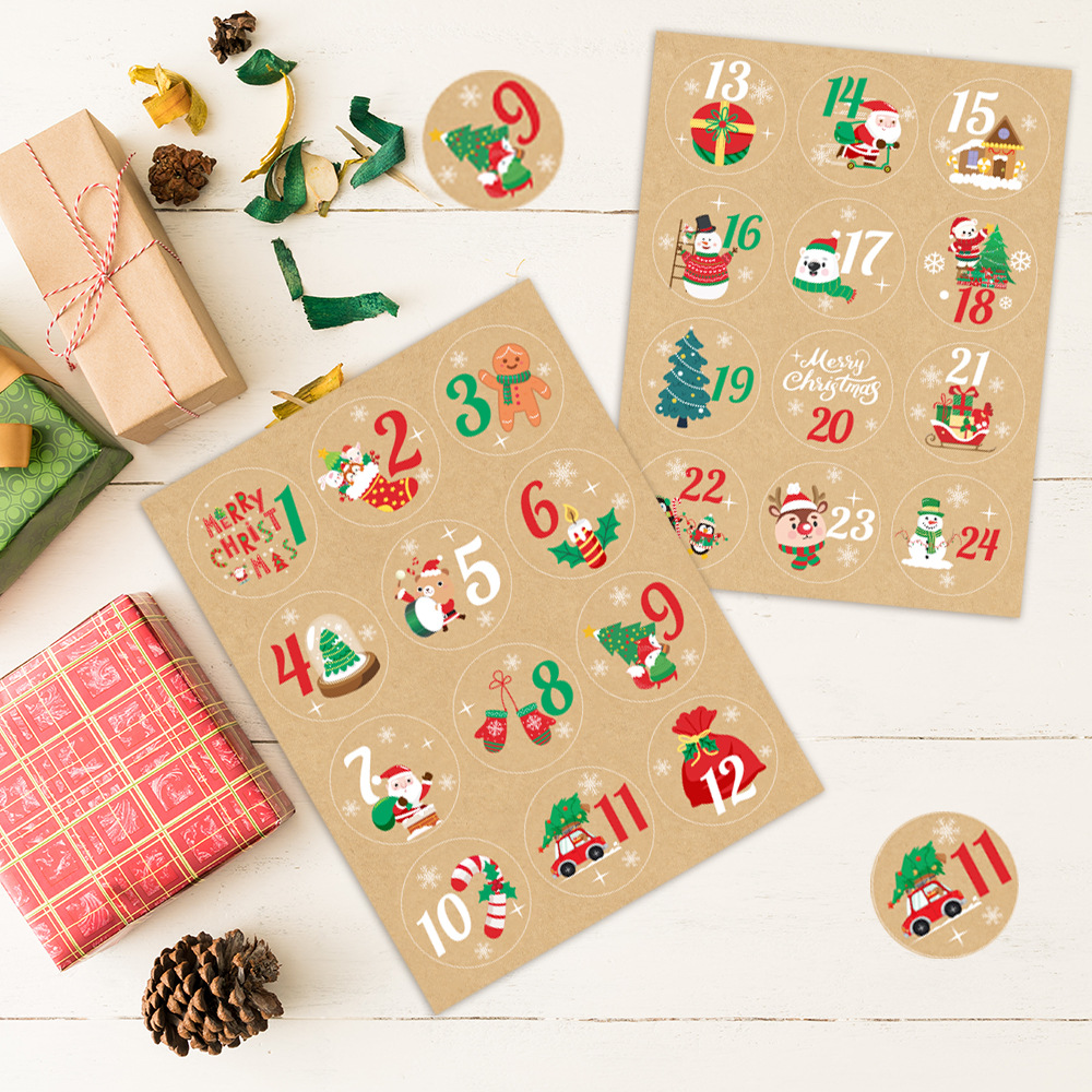 Advent Calendar Gift - 24 Uds decoración navideña calendario de