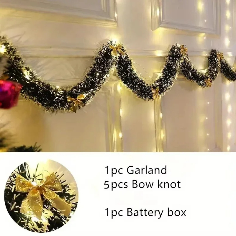 Tinsel Garland Decoration - Guirnalda de oropel navideño, guirnalda navideña