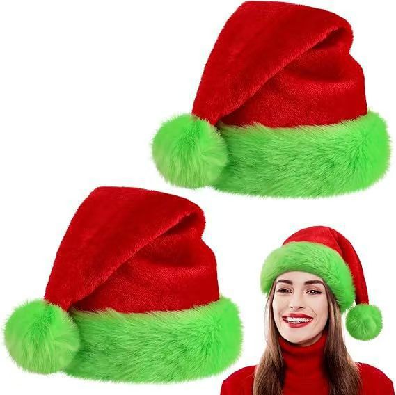 Santa Hat Plush - 1 o 10 Unidades Gorro de
