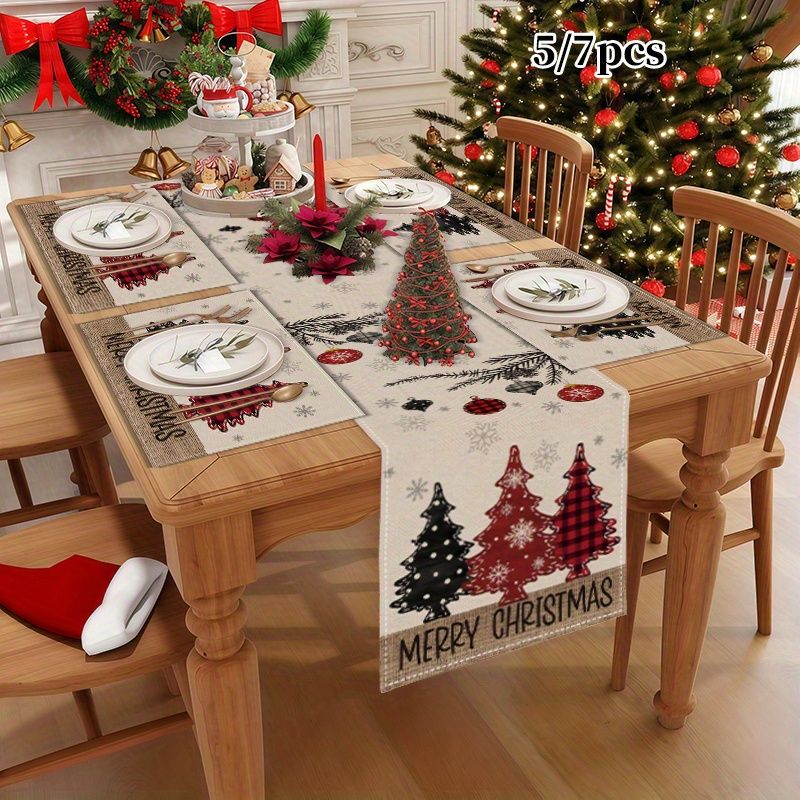 Juego de Manteles Individuales - Christmas Table Runner reseña y precio