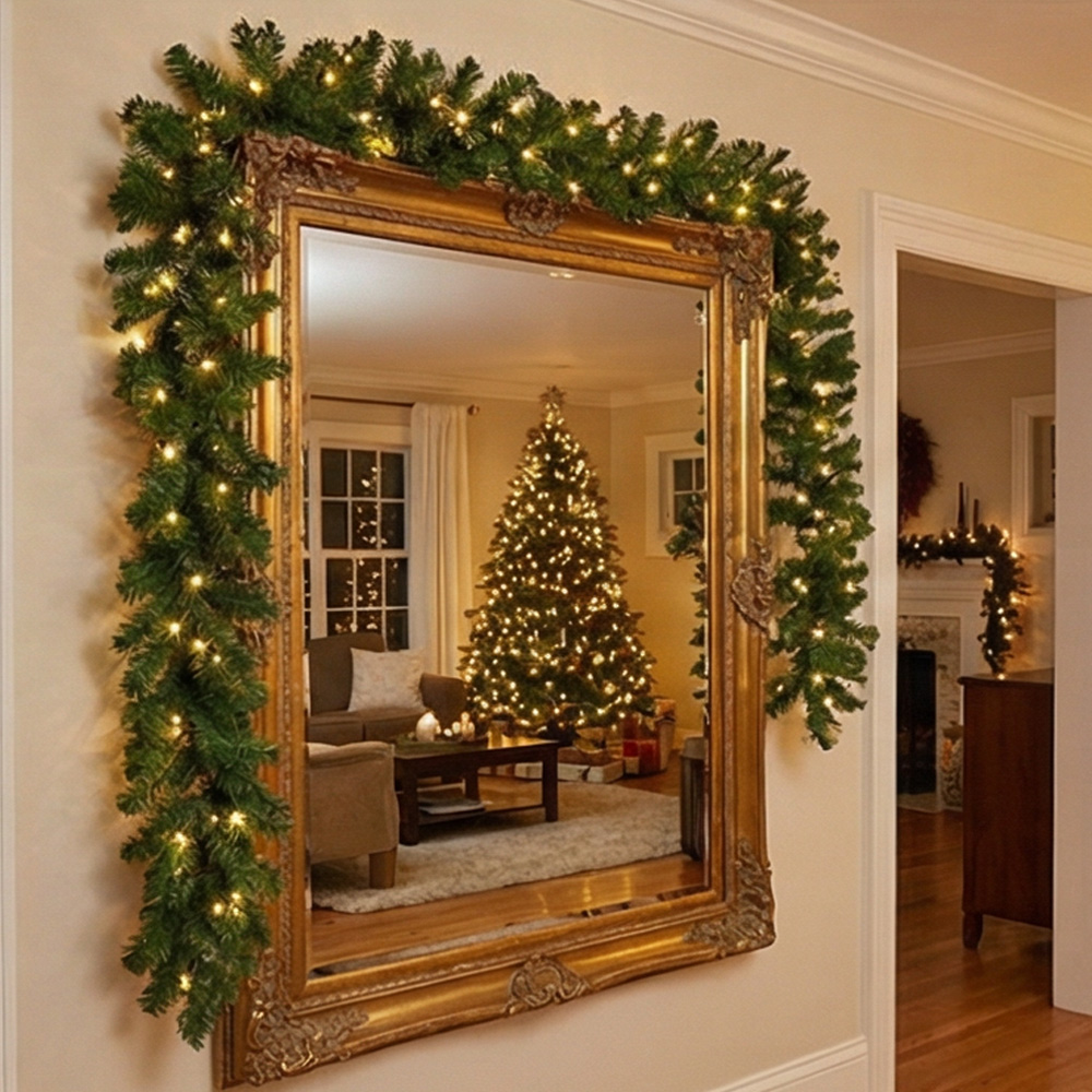 Guirnalda de Navidad verde Art - Christmas Wreath Fake reseña y precio
