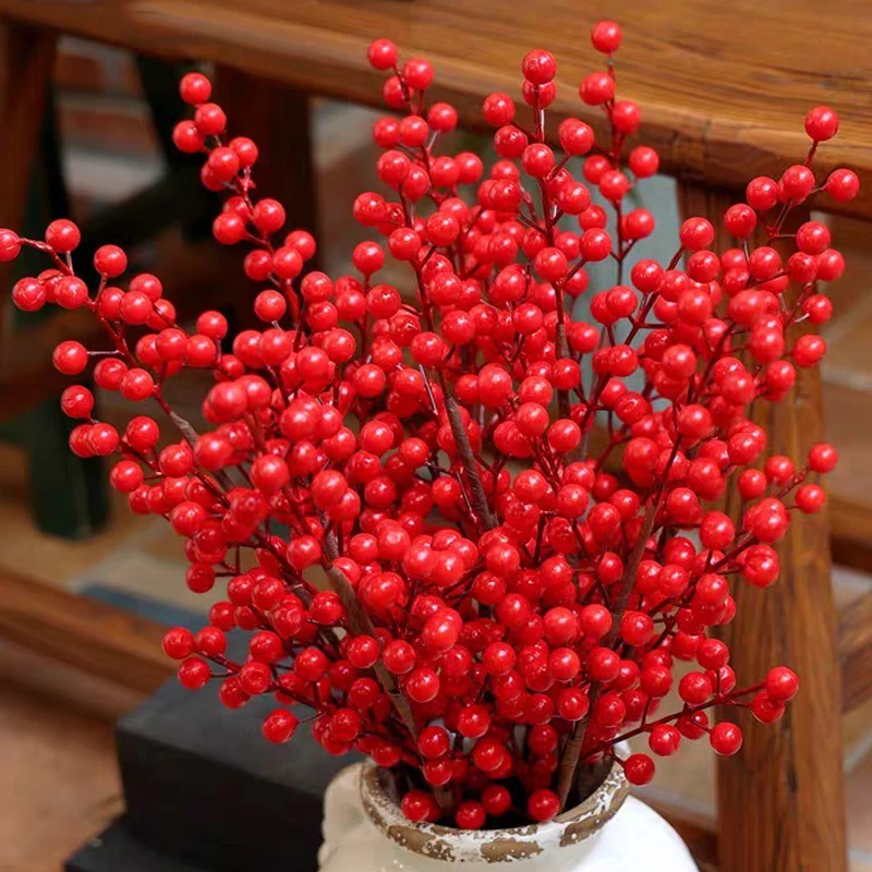 Ramas de Bayas Rojas Artificia - Christmas Wreath Fake reseña y precio