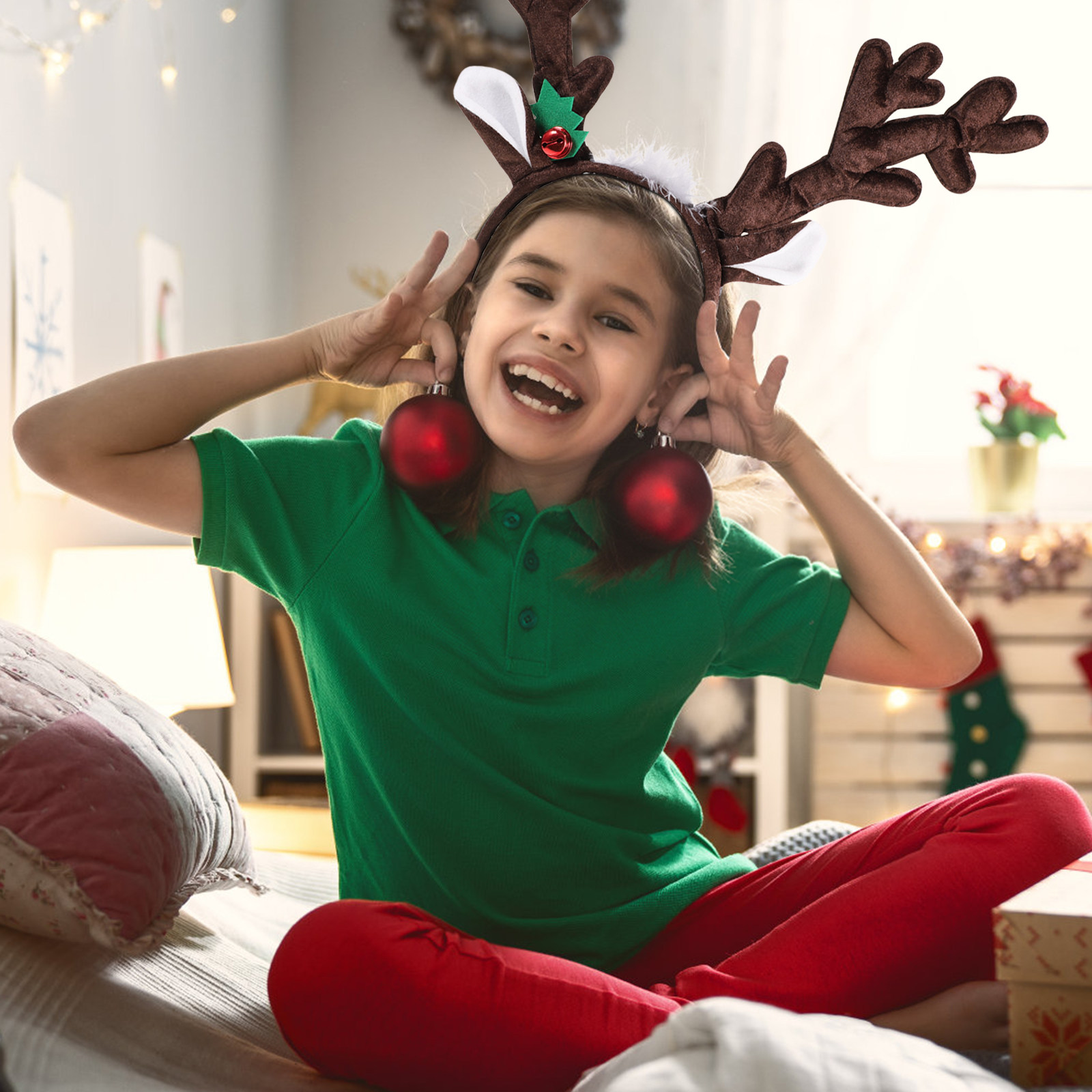 Diadema con Cuernos de Reno, D - Reindeer Antlers Headband reseña y precio