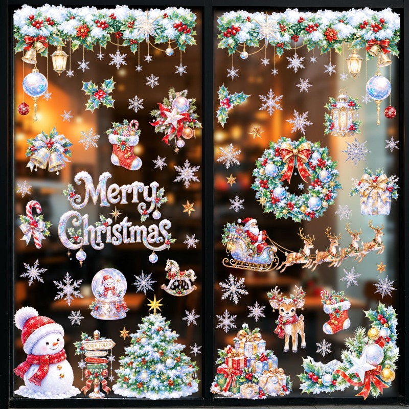 9 hojas de pegatinas estáticas - Snowflake Window Decal reseña y precio