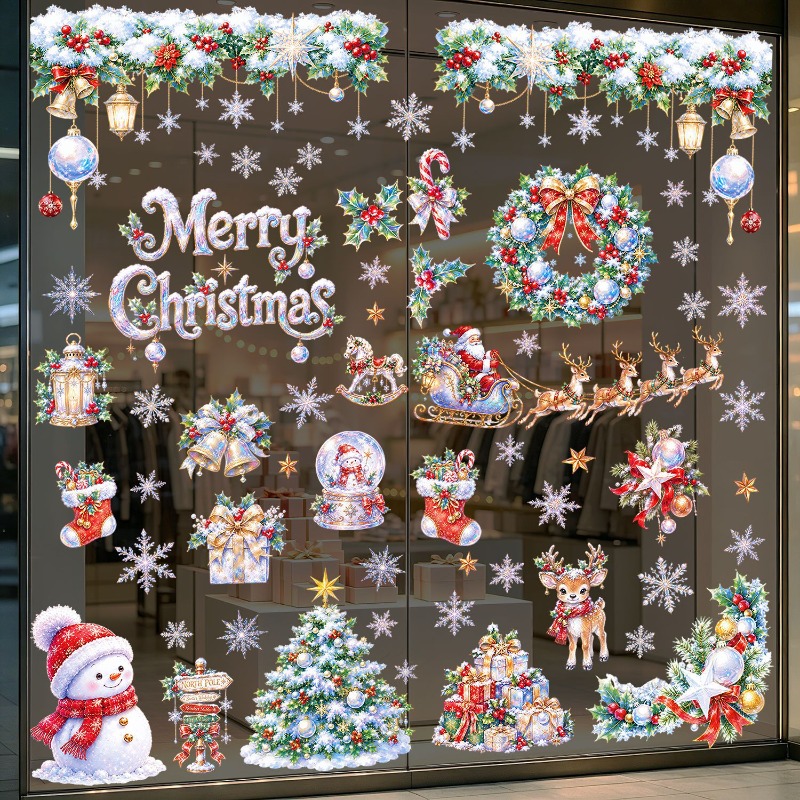 9 hojas de pegatinas estáticas - Snowflake Window Decal reseña y precio