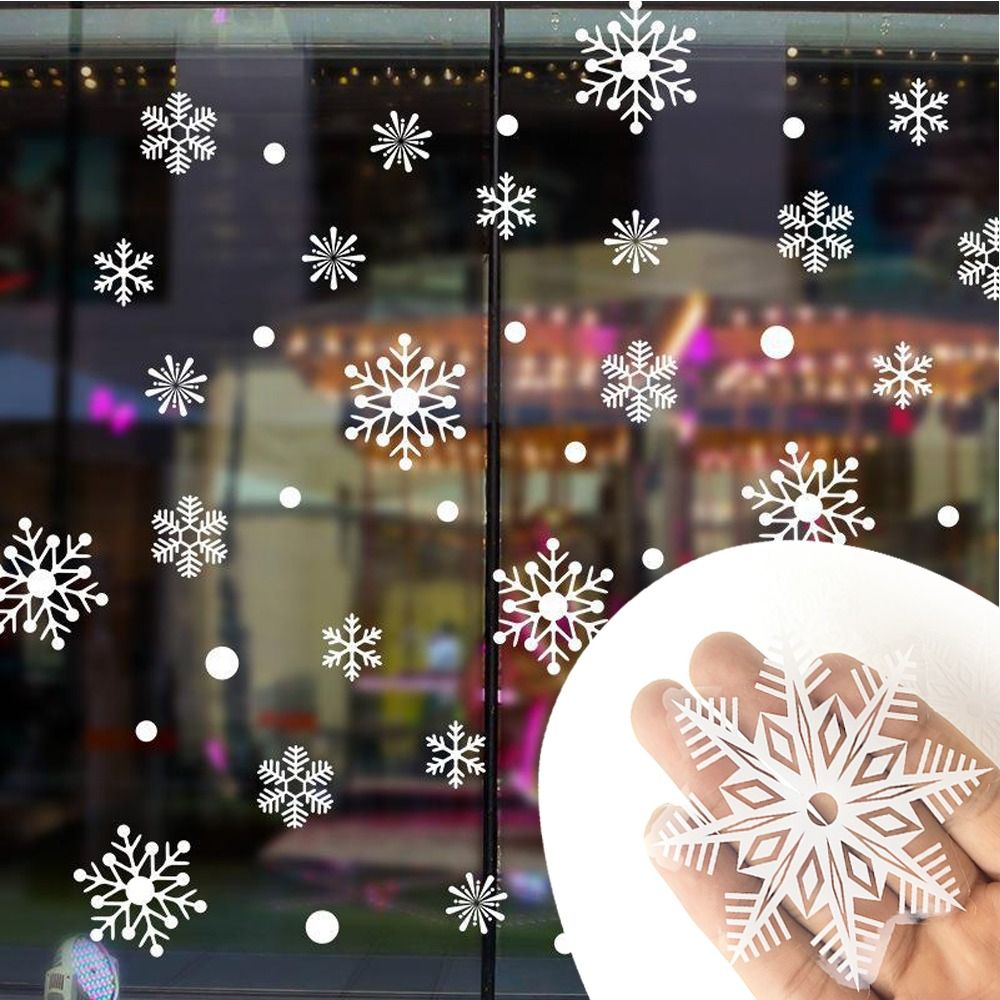 30 Uds. De pegatinas de copos  - Snowflake Window Decal reseña y precio