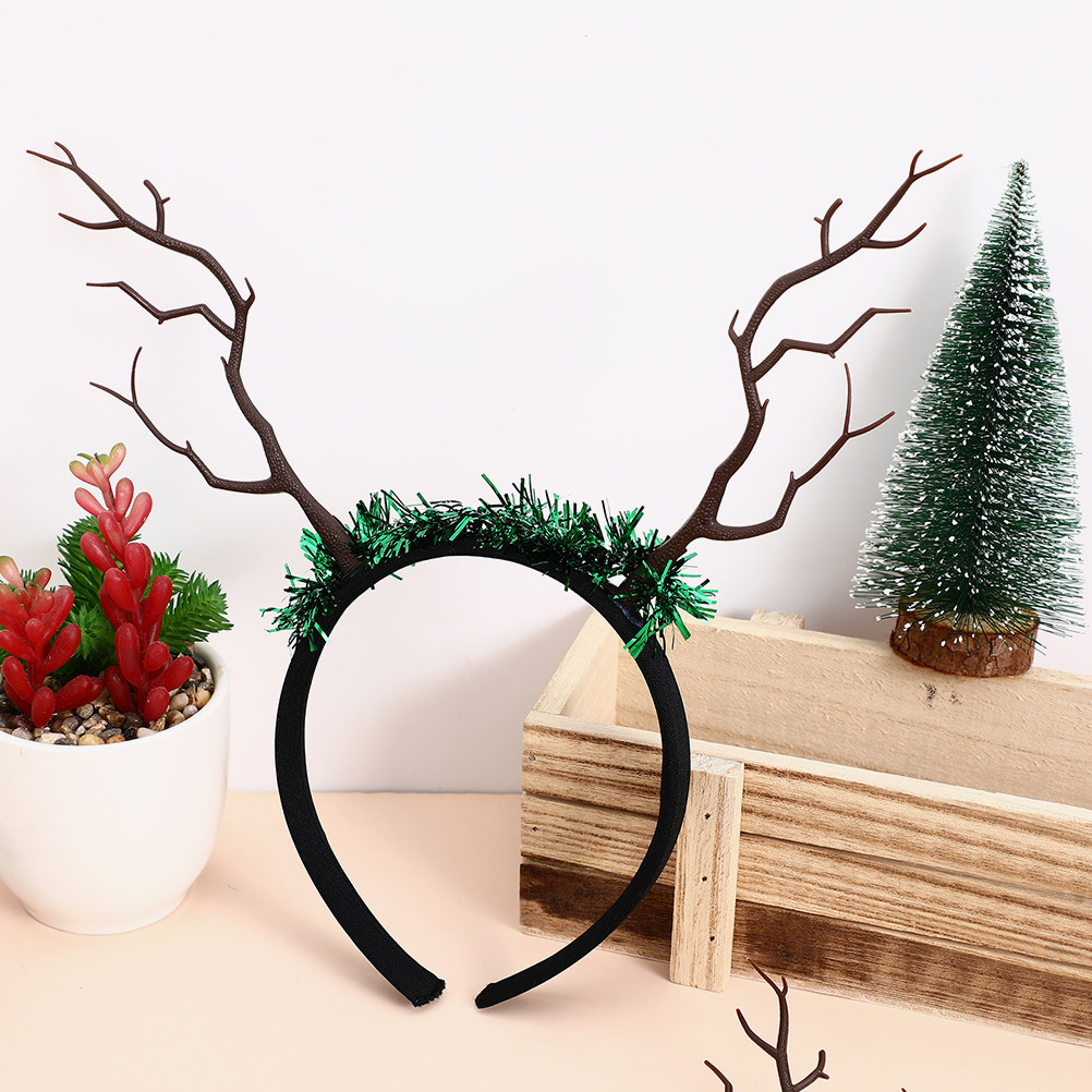 16 diademas navideñas con cuer - Reindeer Antlers Headband reseña y precio