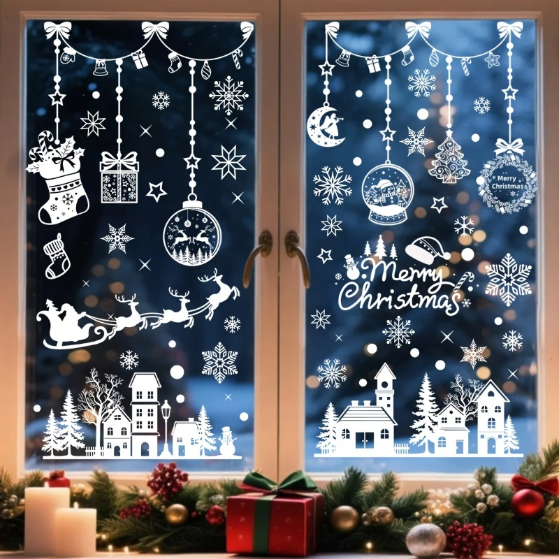196 piezas/9 hojas de calcoman - Snowflake Window Decal reseña y precio