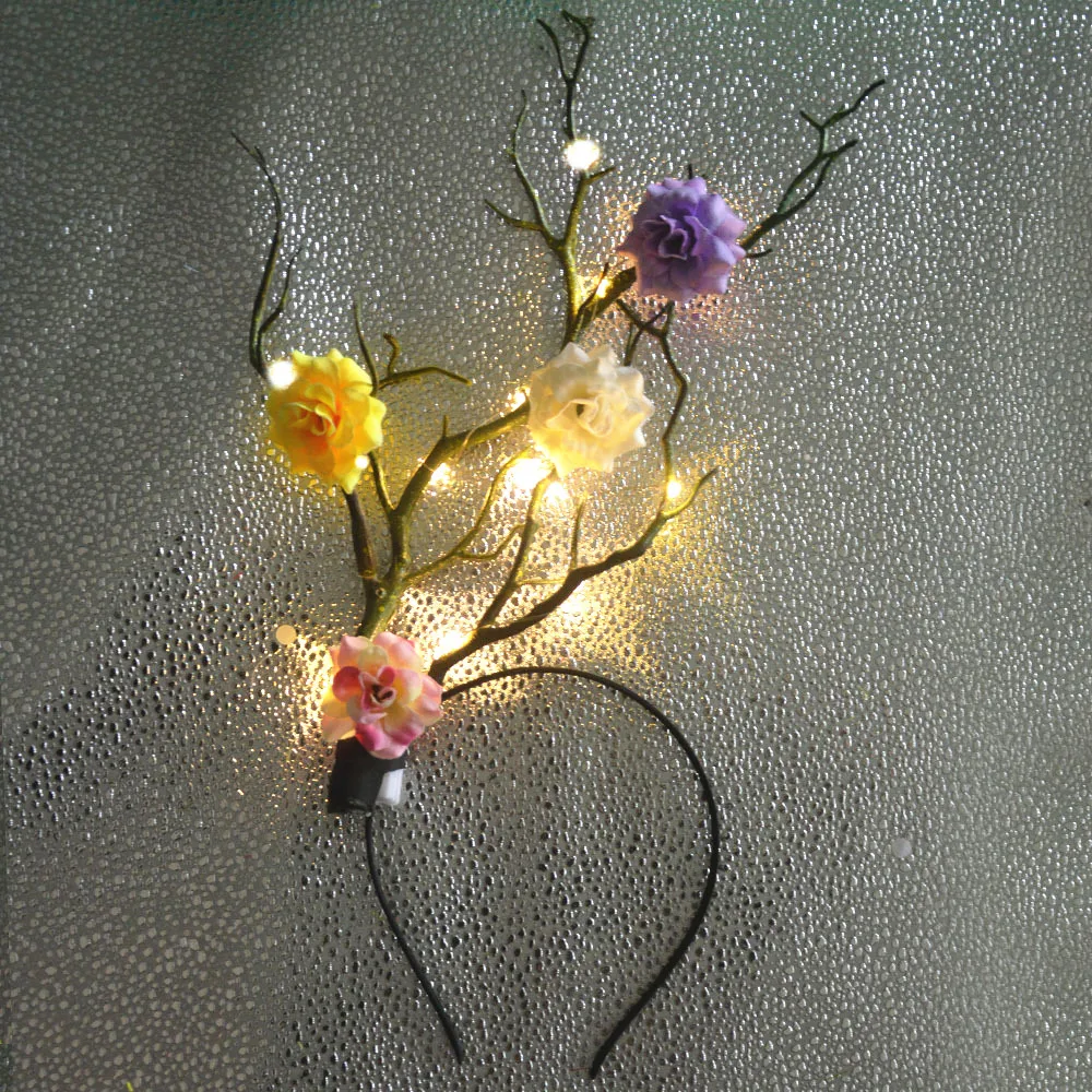 Diadema de cuernos de reno con - Reindeer Antlers Headband reseña y precio