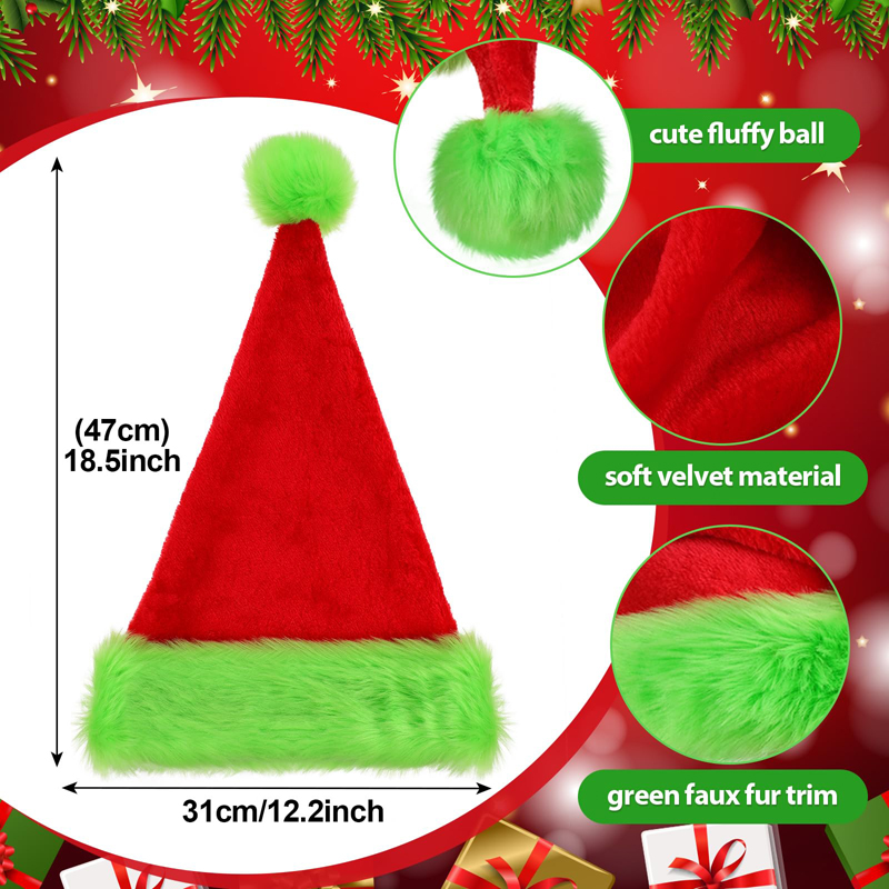 1 unidad, gorro de Papá Noel,  - Santa Hat Plush reseña y precio