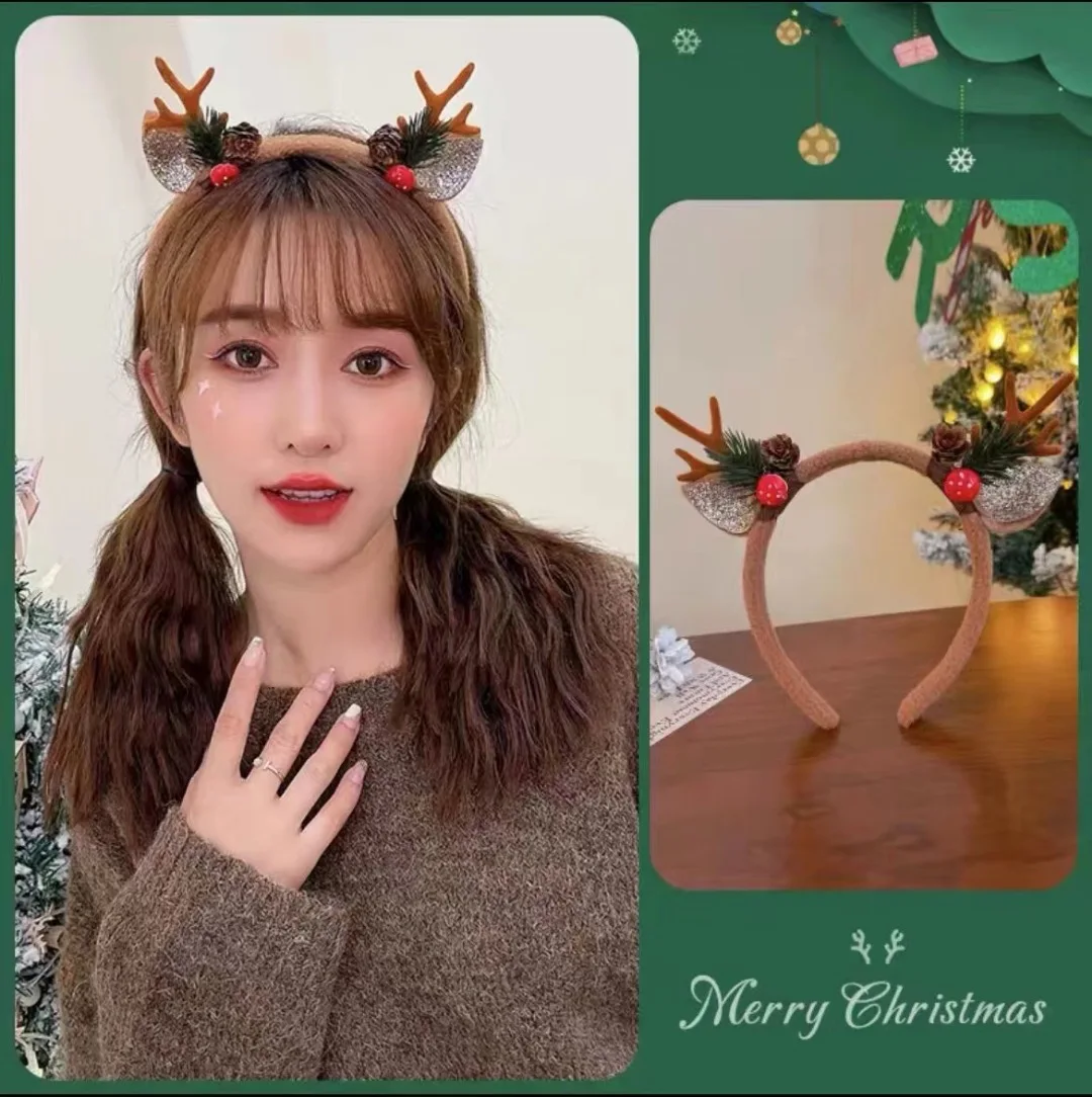 Diadema navideña con astas de  - Reindeer Antlers Headband reseña y precio
