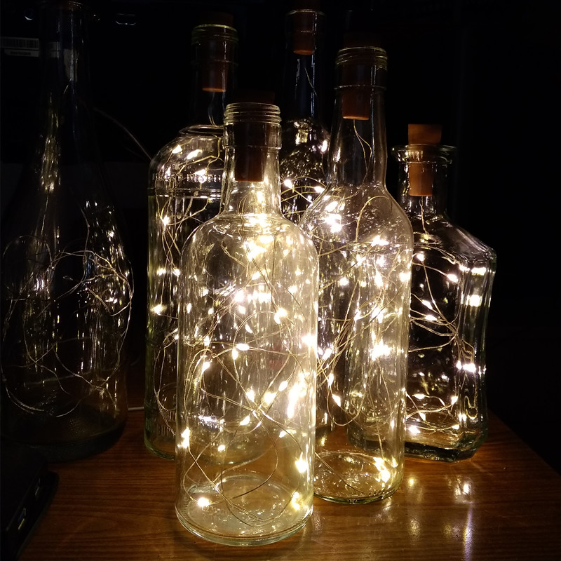 6 uds 20led botella de vino co - Led Fairy String Lights reseña y precio