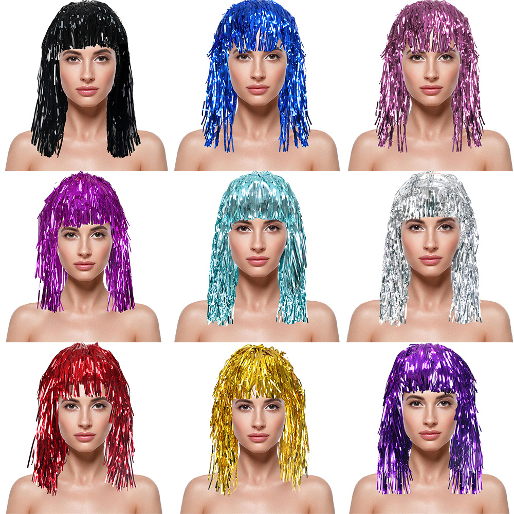 Peluca de Cosplay Brillante co - Tinsel Garland Decoration reseña y precio