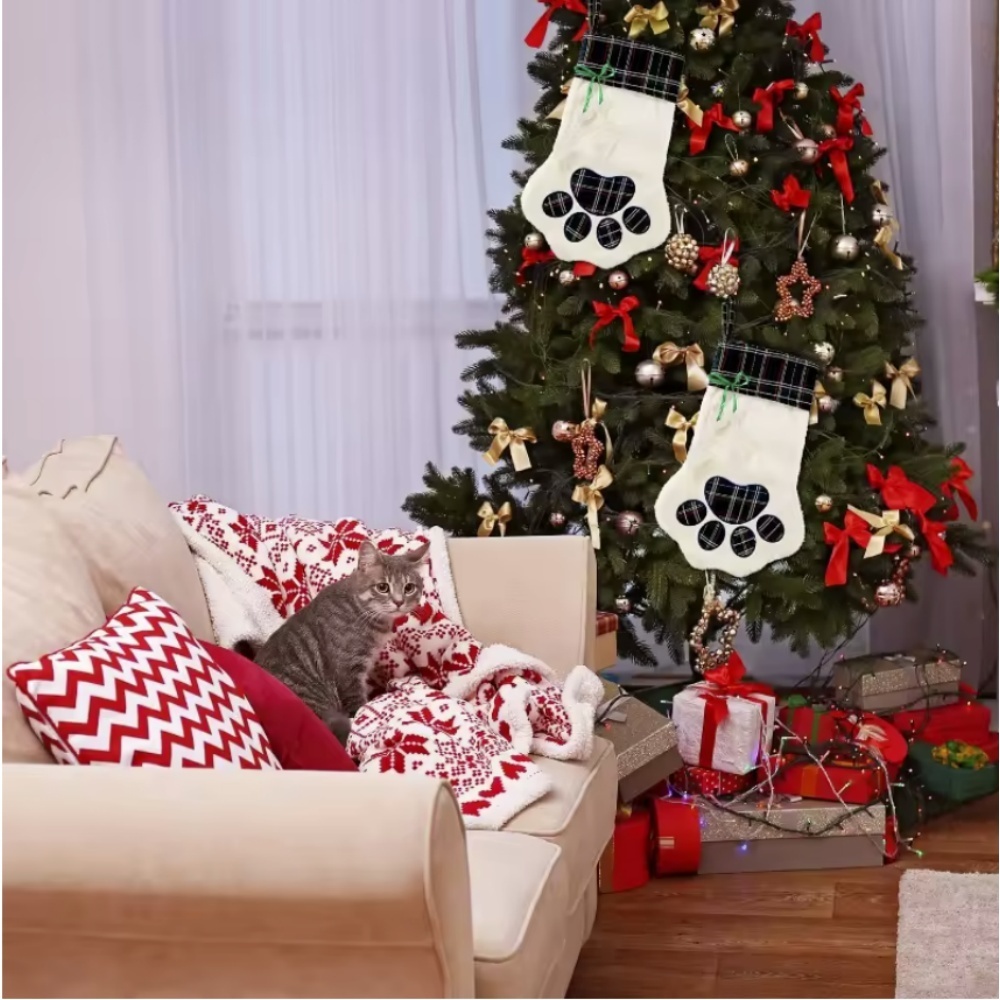Calcetines navideños, decoraci - Christmas Stocking Hanging reseña y precio