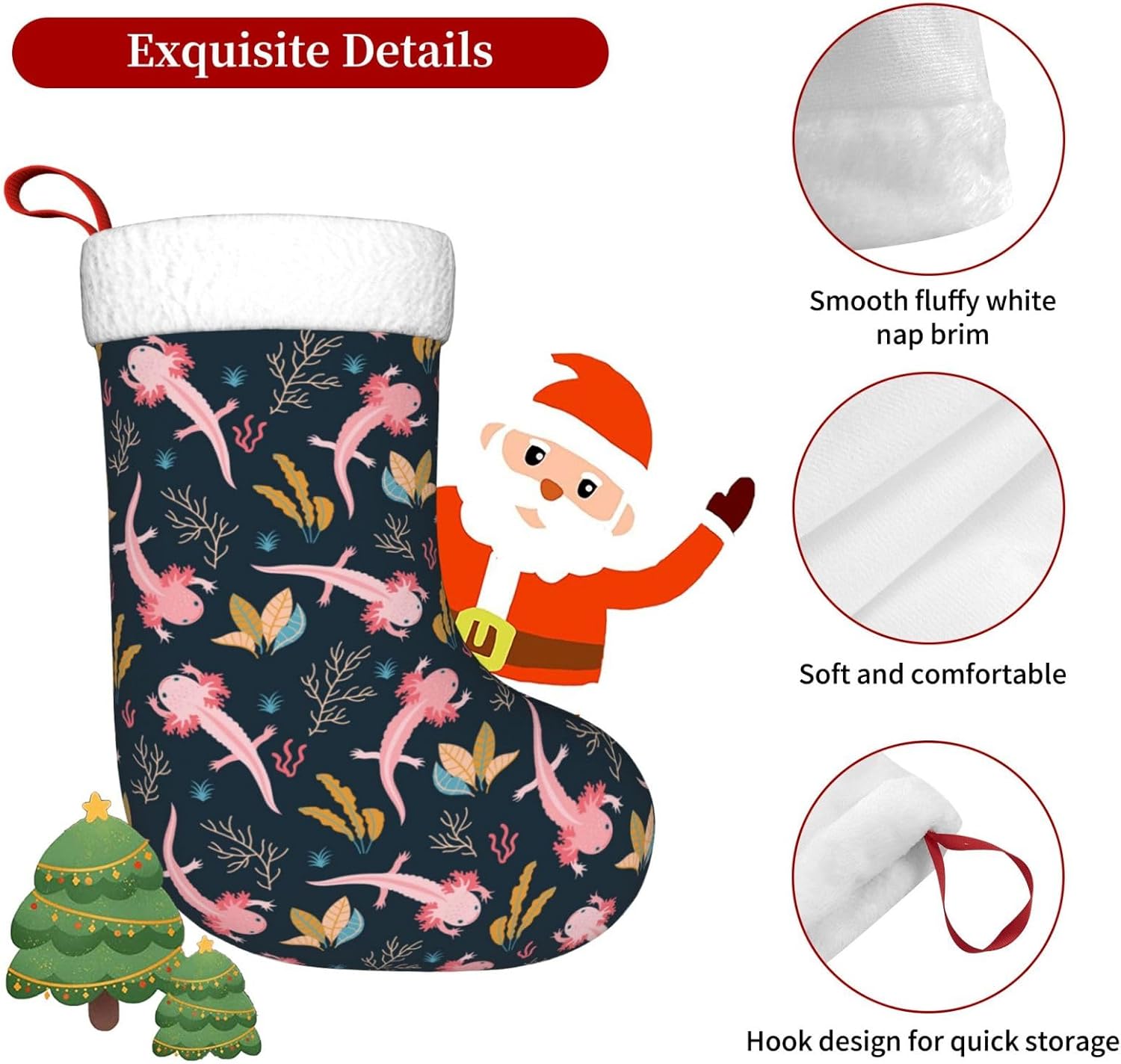 Lindas medias navideñas Axolot - Christmas Stocking Hanging reseña y precio