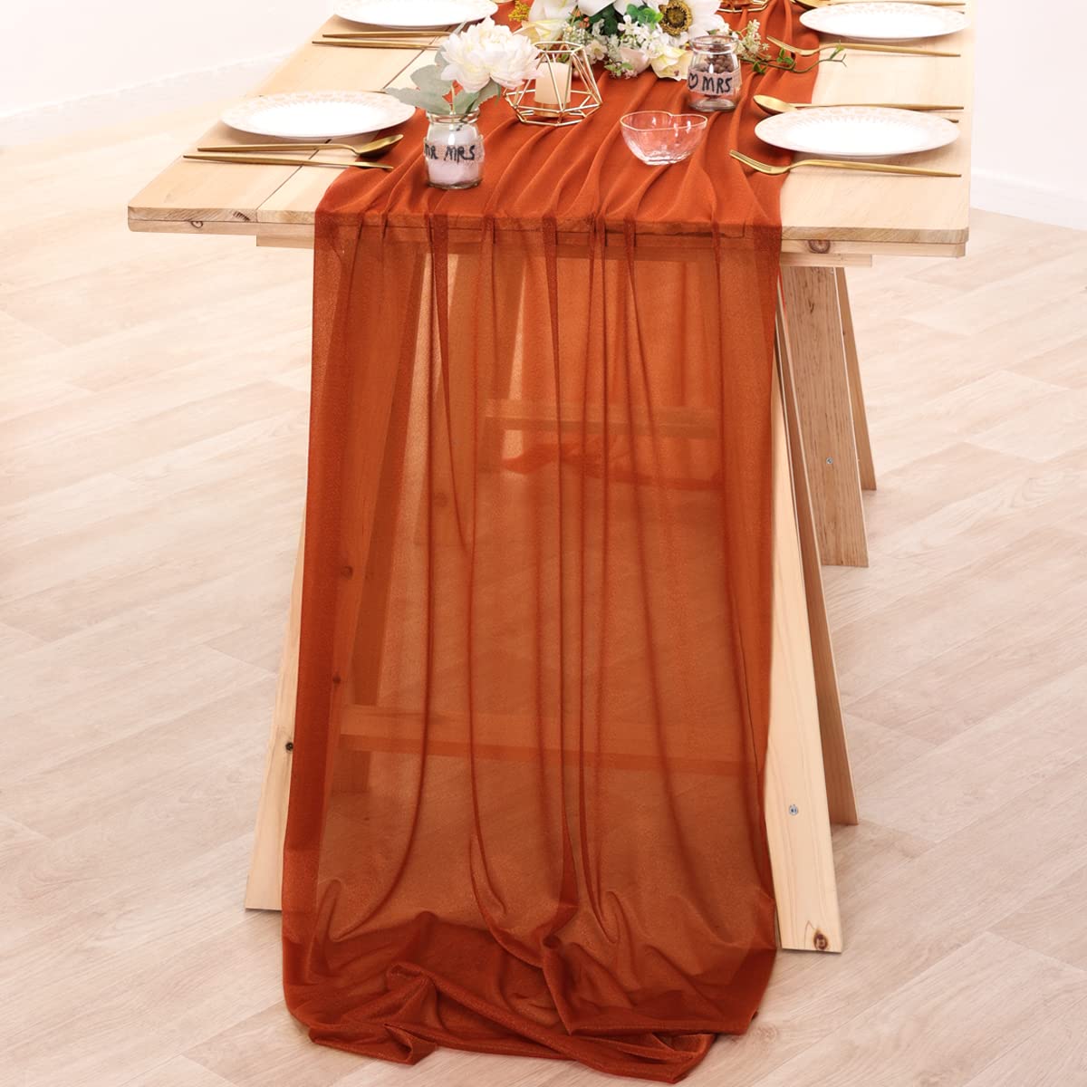 Camino de mesa de gasa, tela t - Christmas Table Runner reseña y precio