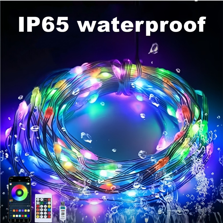 WS2812B Cadena de luz LED inte - Led Fairy String Lights reseña y precio