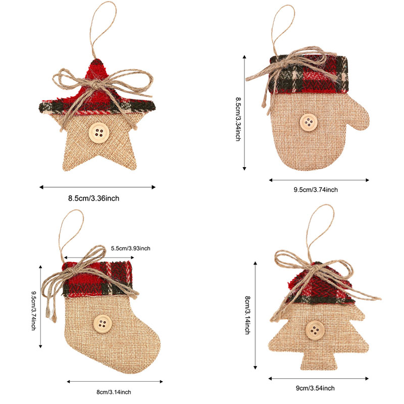 4 Uds. Decoración de árbol de  - Christmas Stocking Hanging reseña y precio