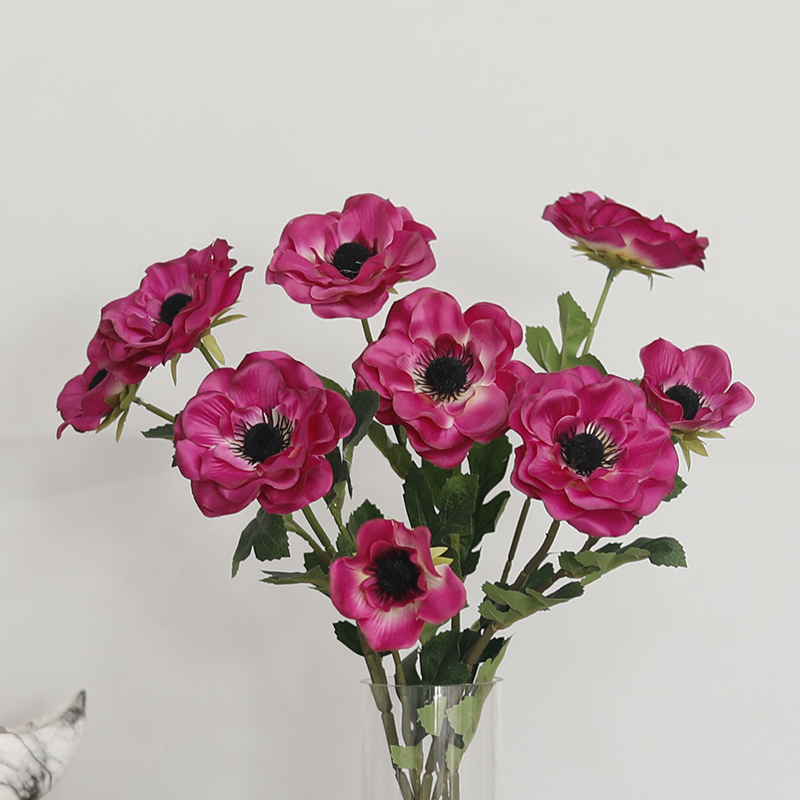 Nuevas flores falsas de anémon - Christmas Wreath Fake reseña y precio