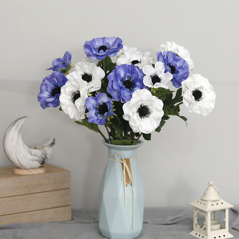 Nuevas flores falsas de anémon - Christmas Wreath Fake reseña y precio