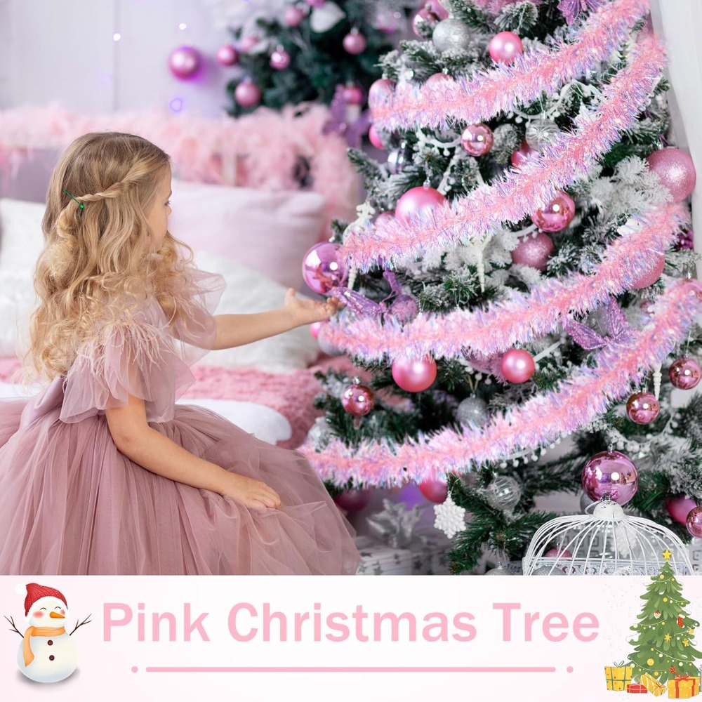 Tira de decoración navideña de - Tinsel Garland Decoration reseña y precio