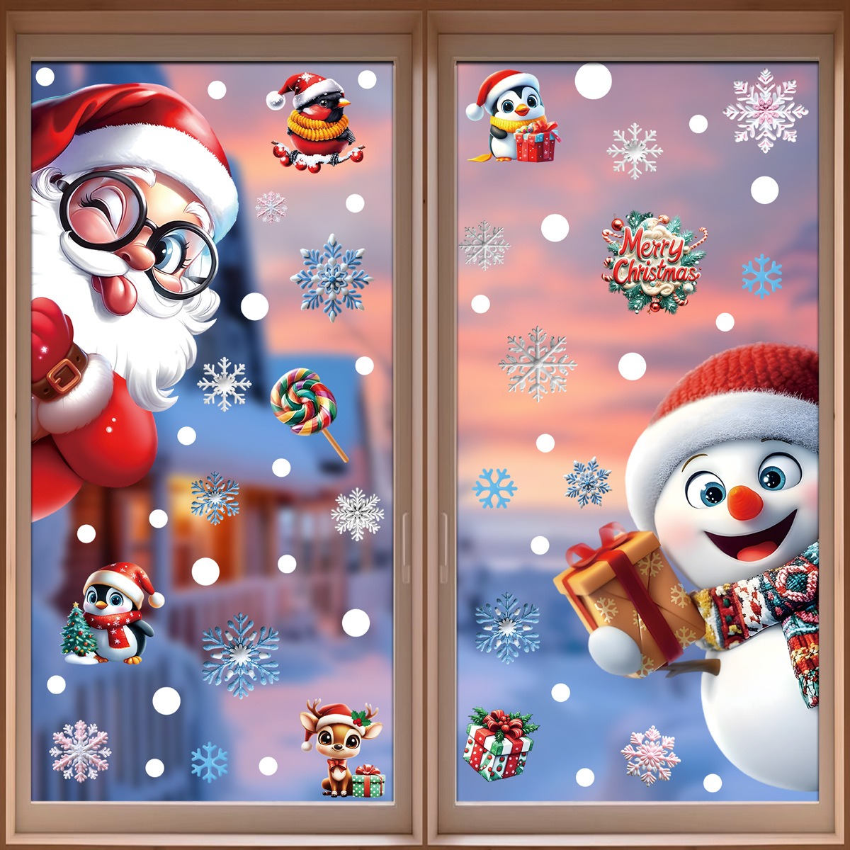 Pegatinas navideñas para venta - Snowflake Window Decal reseña y precio