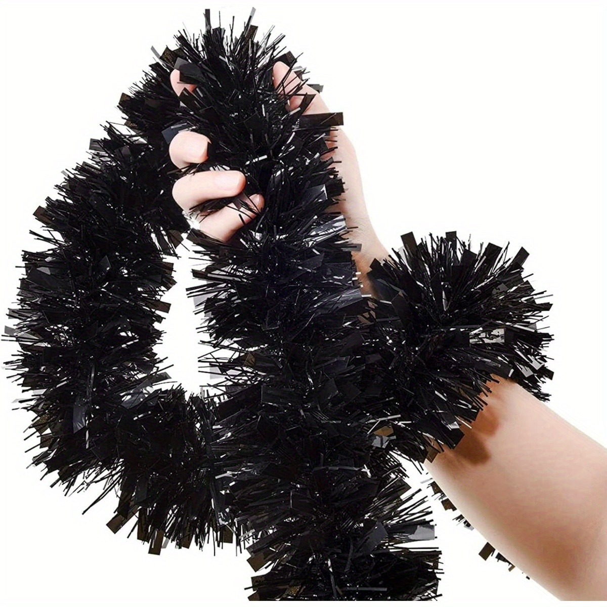 Guirnalda de Oropel Negro Metá - Tinsel Garland Decoration reseña y precio