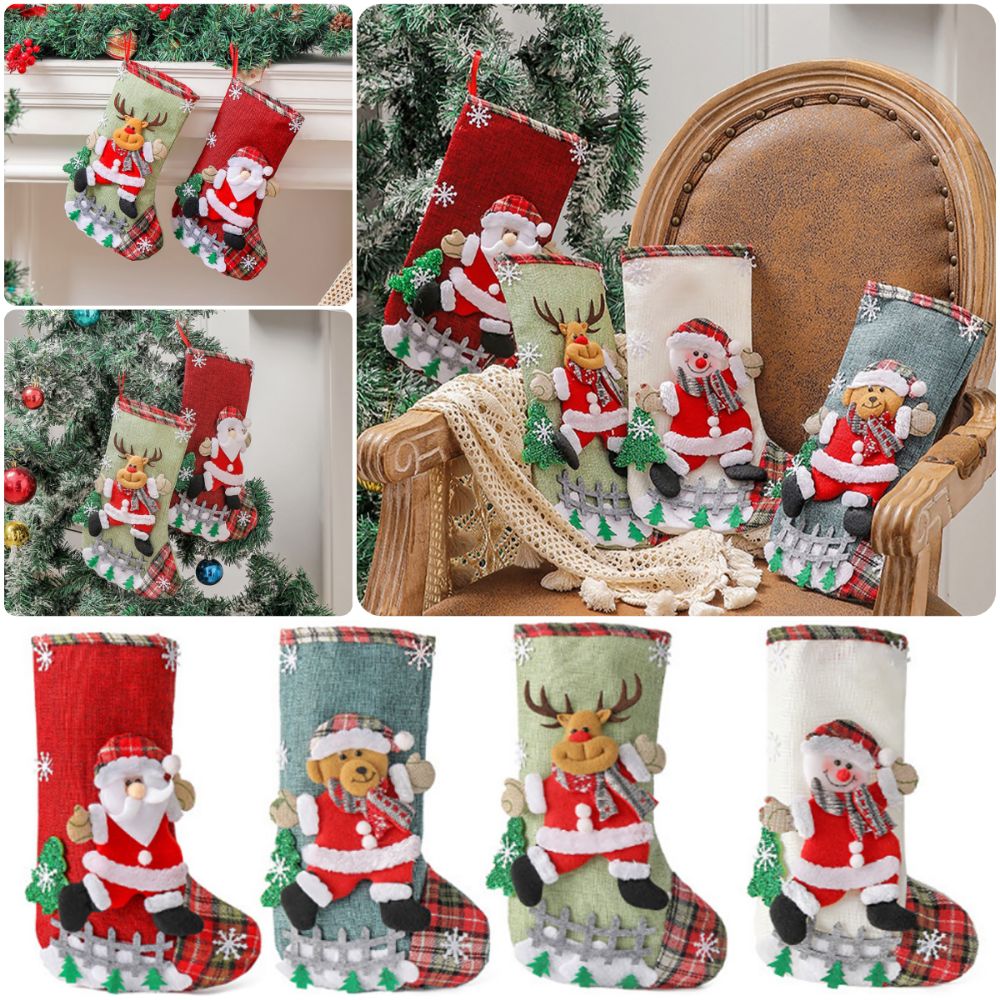Calcetines Navideños Multicolo - Christmas Stocking Hanging reseña y precio
