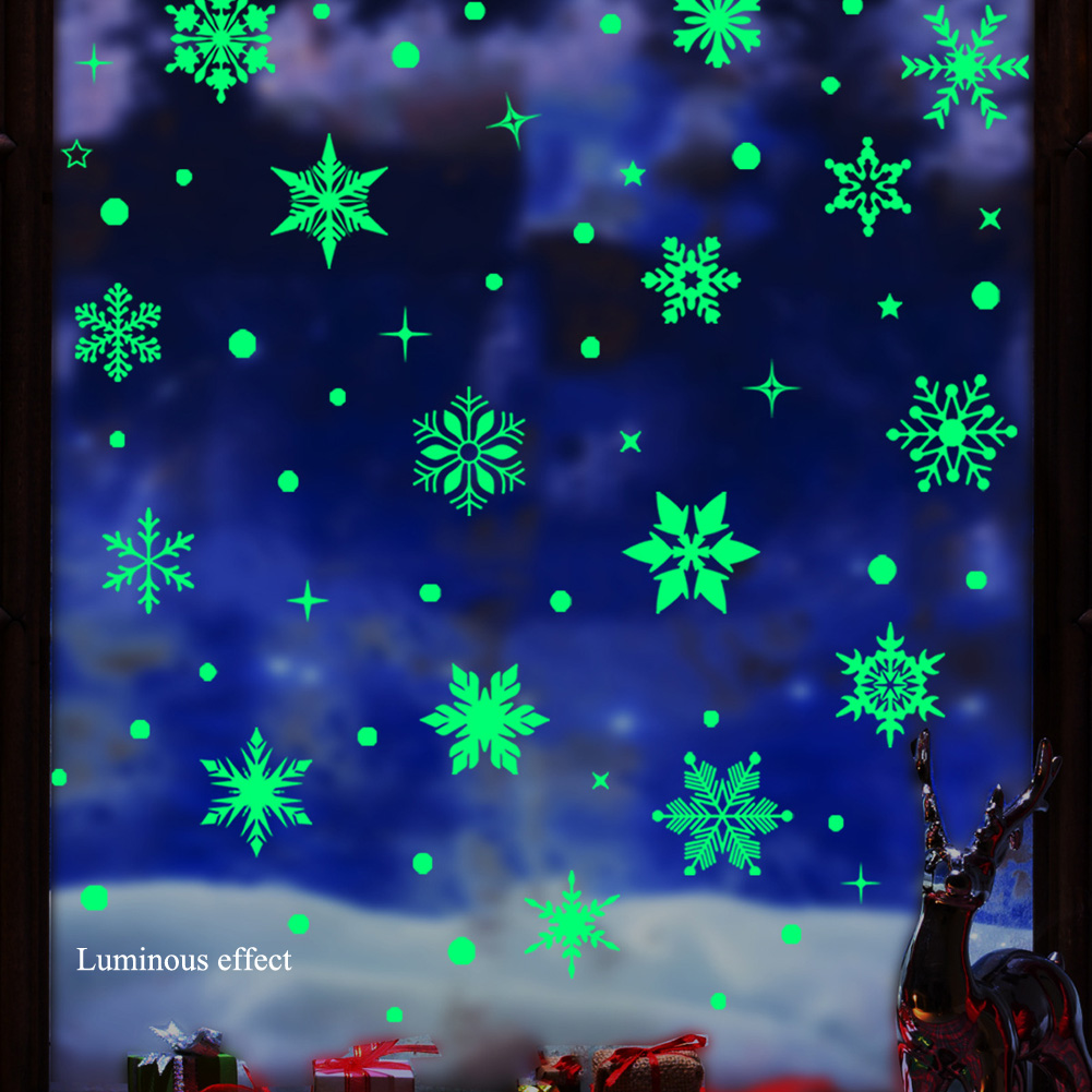 Pegatina de pared de copos de  - Snowflake Window Decal reseña y precio