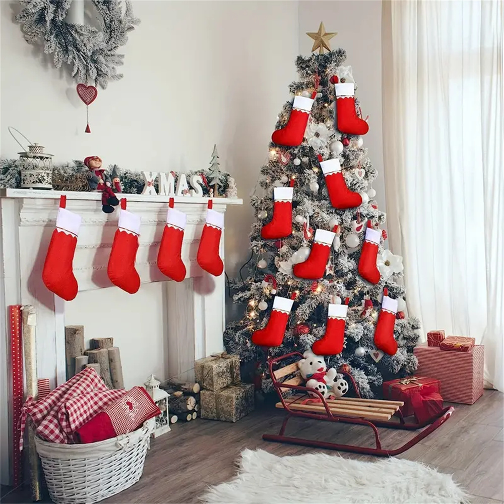 Medias navideñas de fieltro ro - Christmas Stocking Hanging reseña y precio