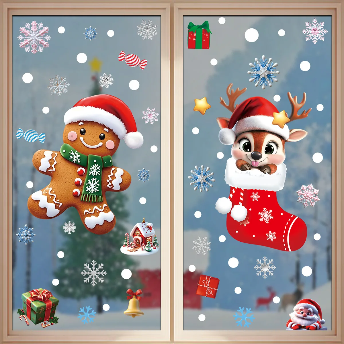 2025 Adhesivos navideños para  - Snowflake Window Decal reseña y precio