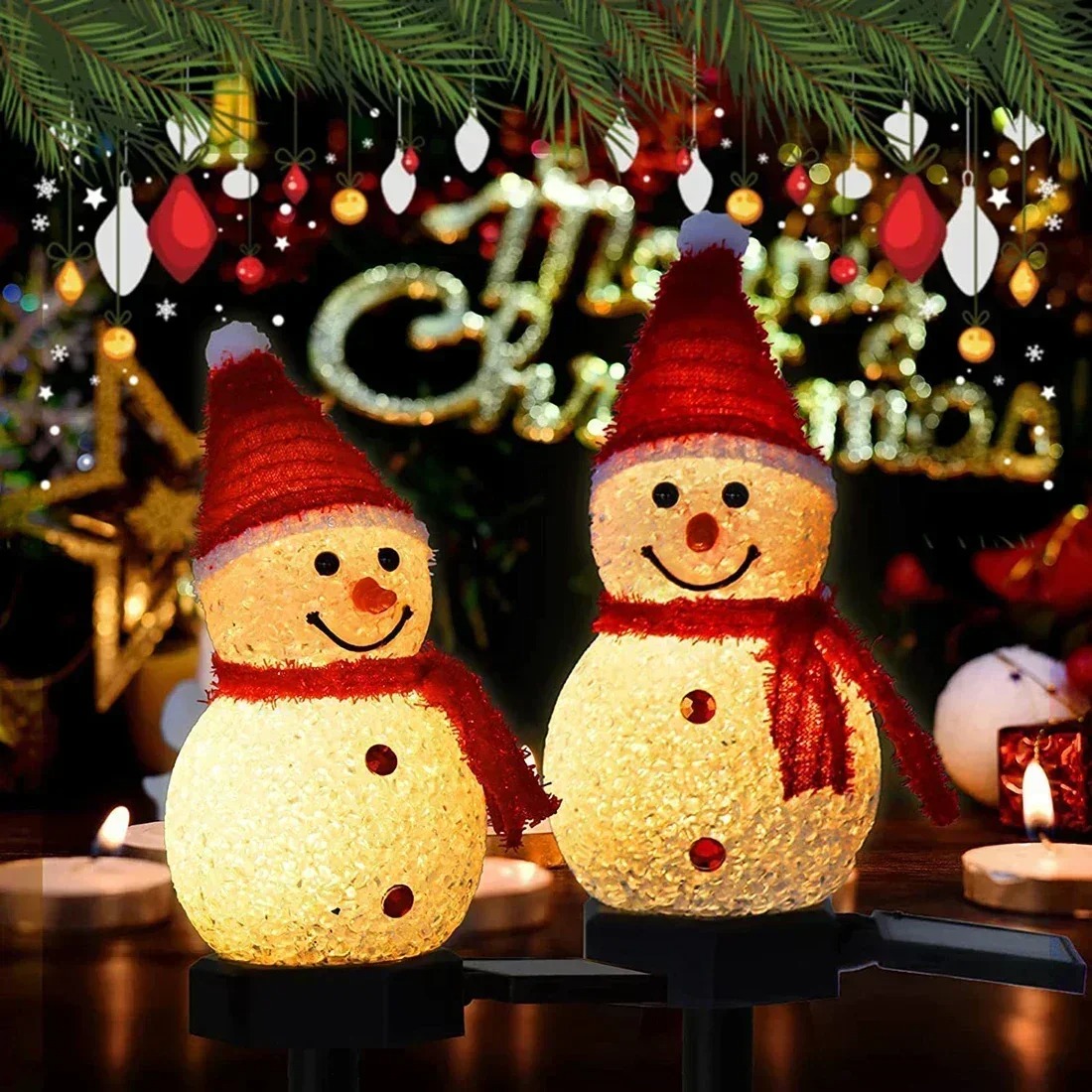 Lámpara Solar de Jardín con Fo - Christmas Lights Outdoor reseña y precio