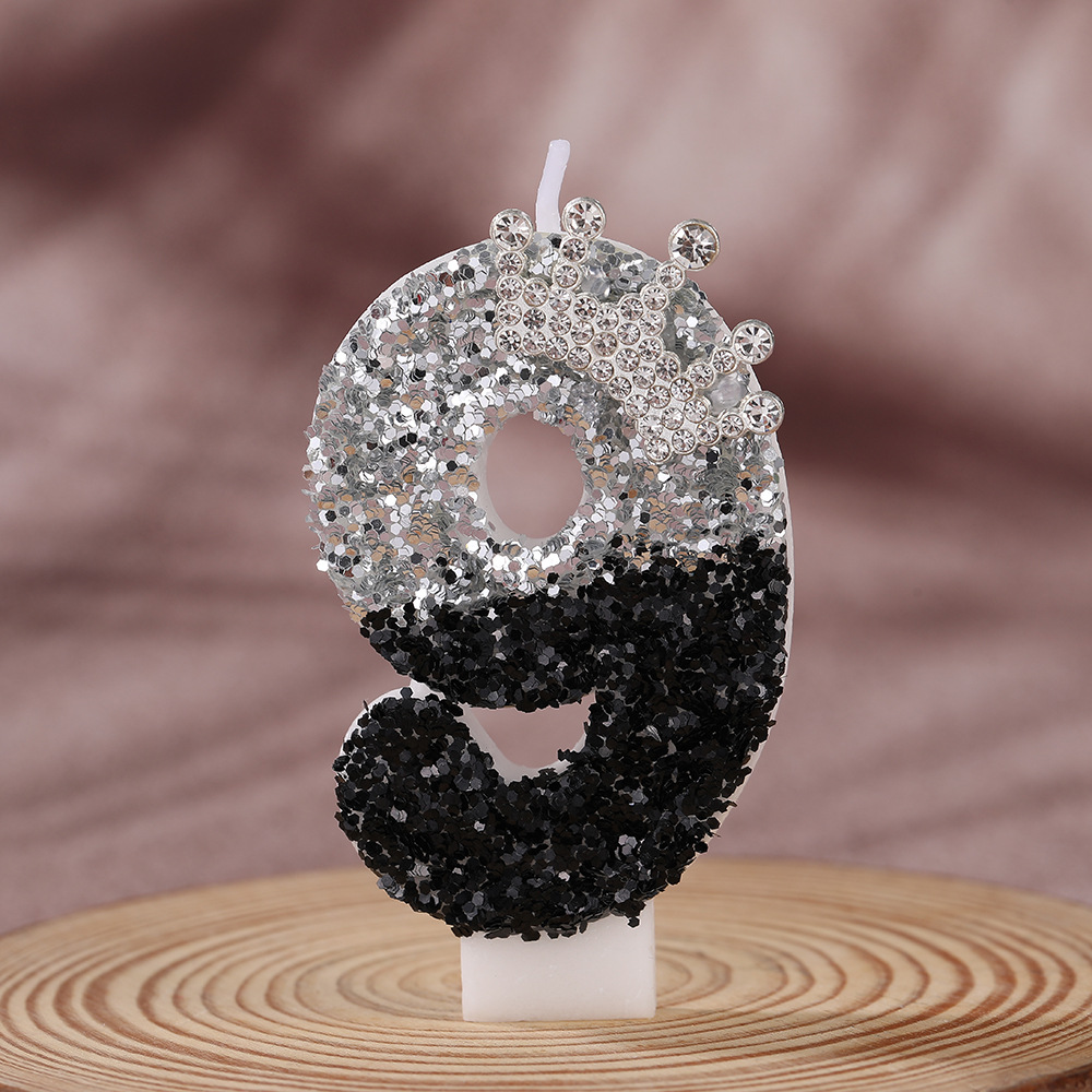 Corona Negra Plateada Degradad - Holiday Candle Set reseña y precio