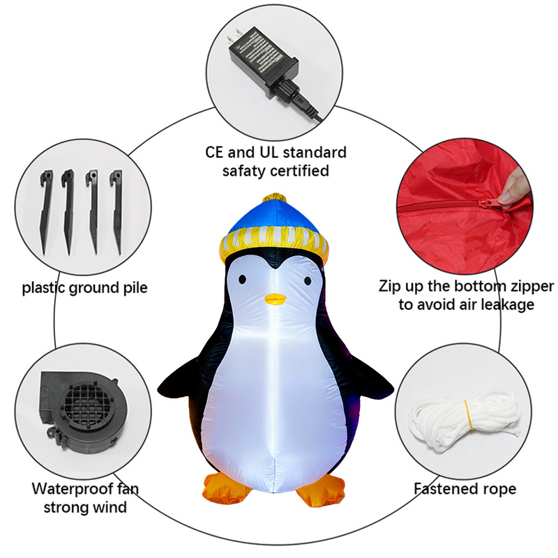 Pingüino Inflable Navideño de  - Christmas Lights Outdoor reseña y precio