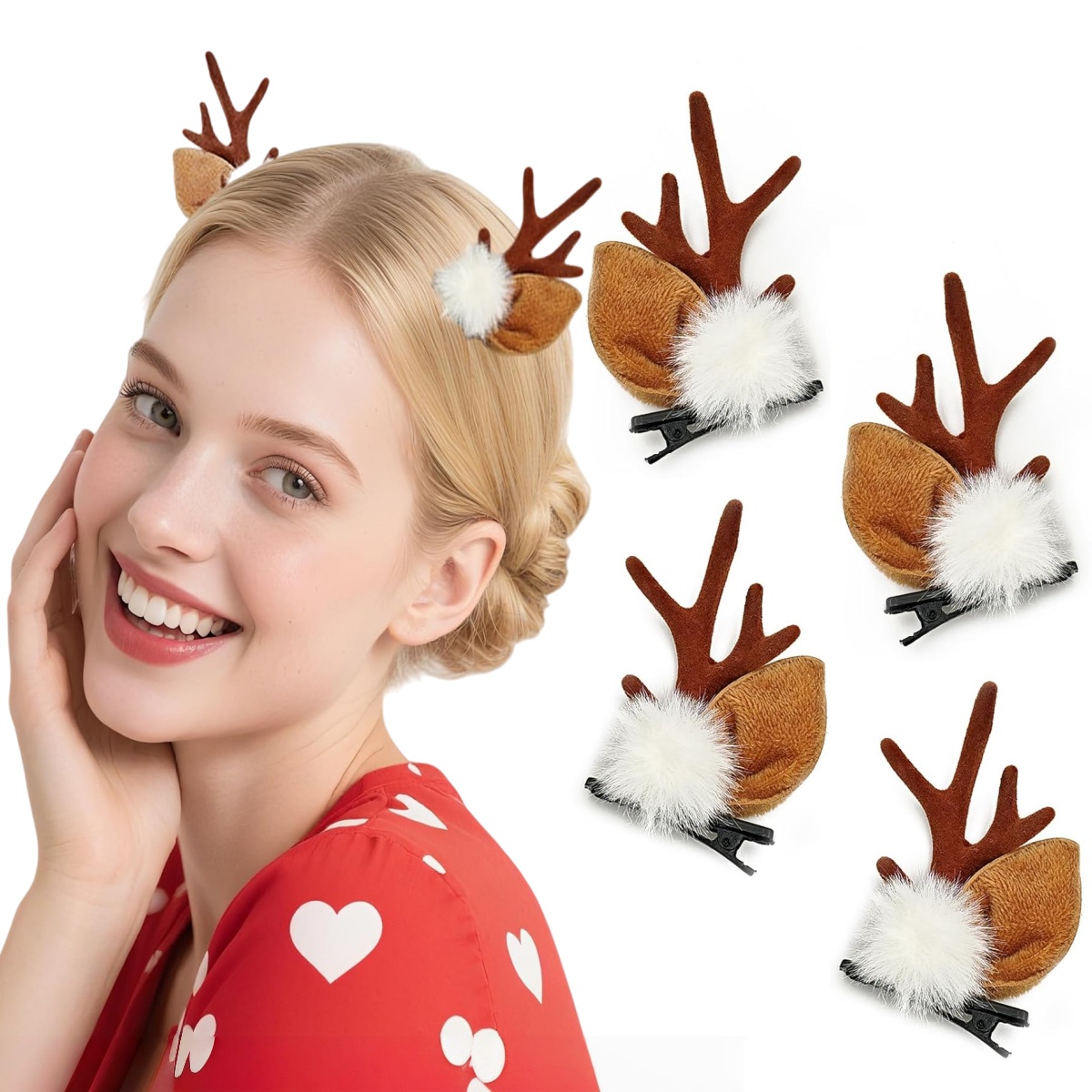 1/2 Pares de Diademas Pequeñas - Reindeer Antlers Headband reseña y precio